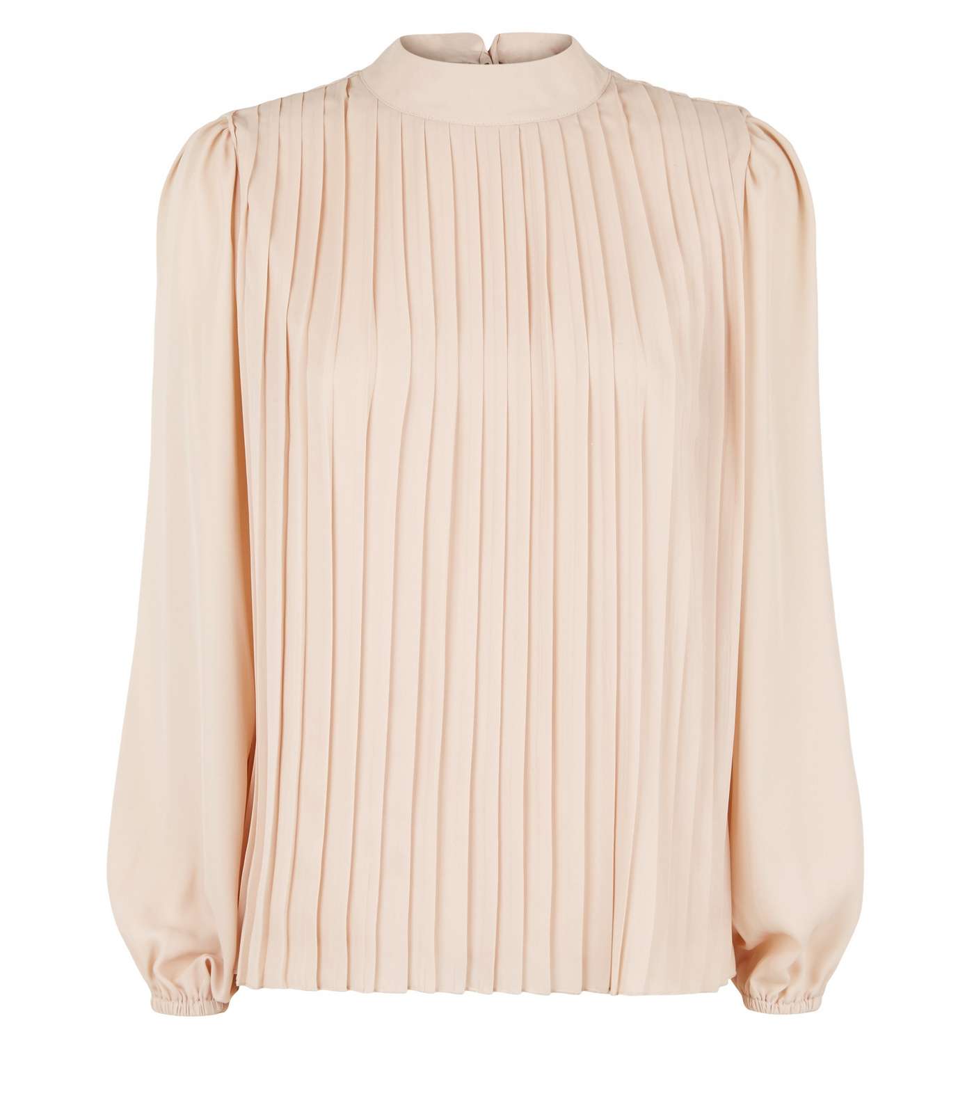 Pale Pink Pleated Tie Back Top Image 4
