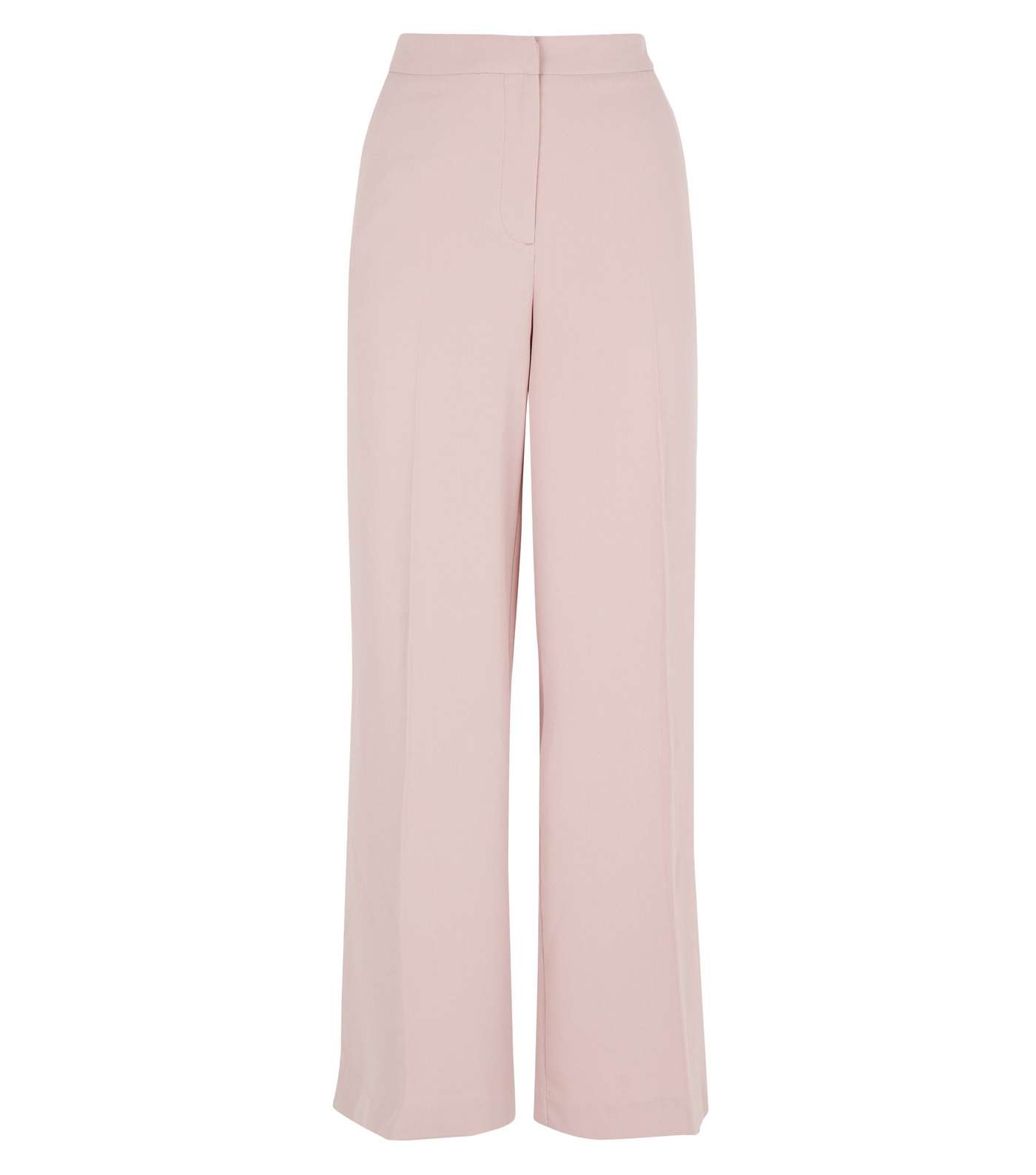 Pale Pink Wide Leg Suit Trousers Image 4