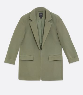 khaki oversized blazer