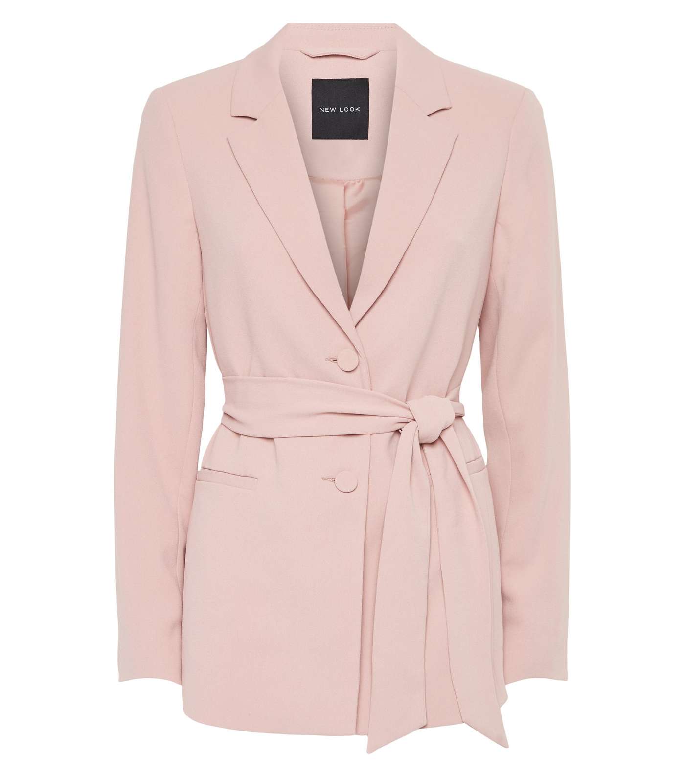 Pale Pink Belted Suit Blazer  Image 4