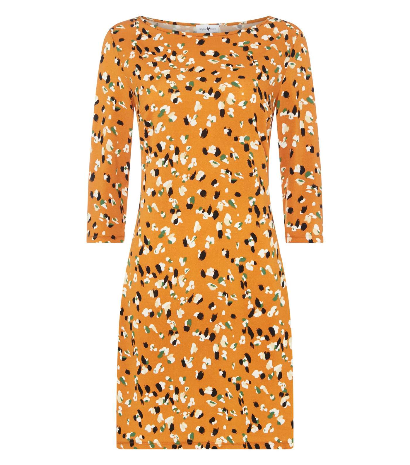 StylistPick Orange Animal Print Dress Image 4