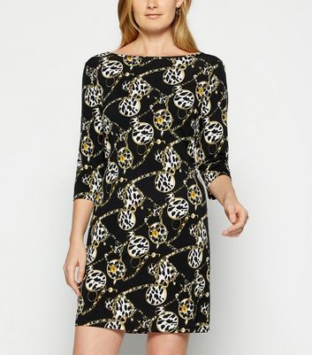 Chain print clearance shift dress