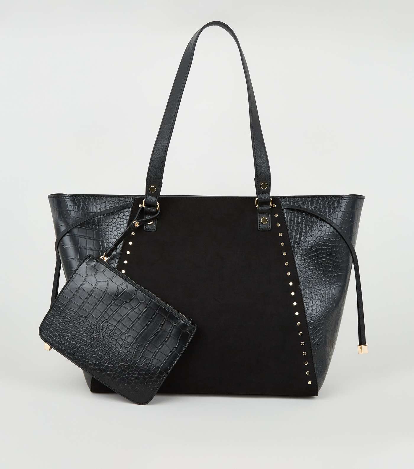 Black Tote Bag with Detachable Purse