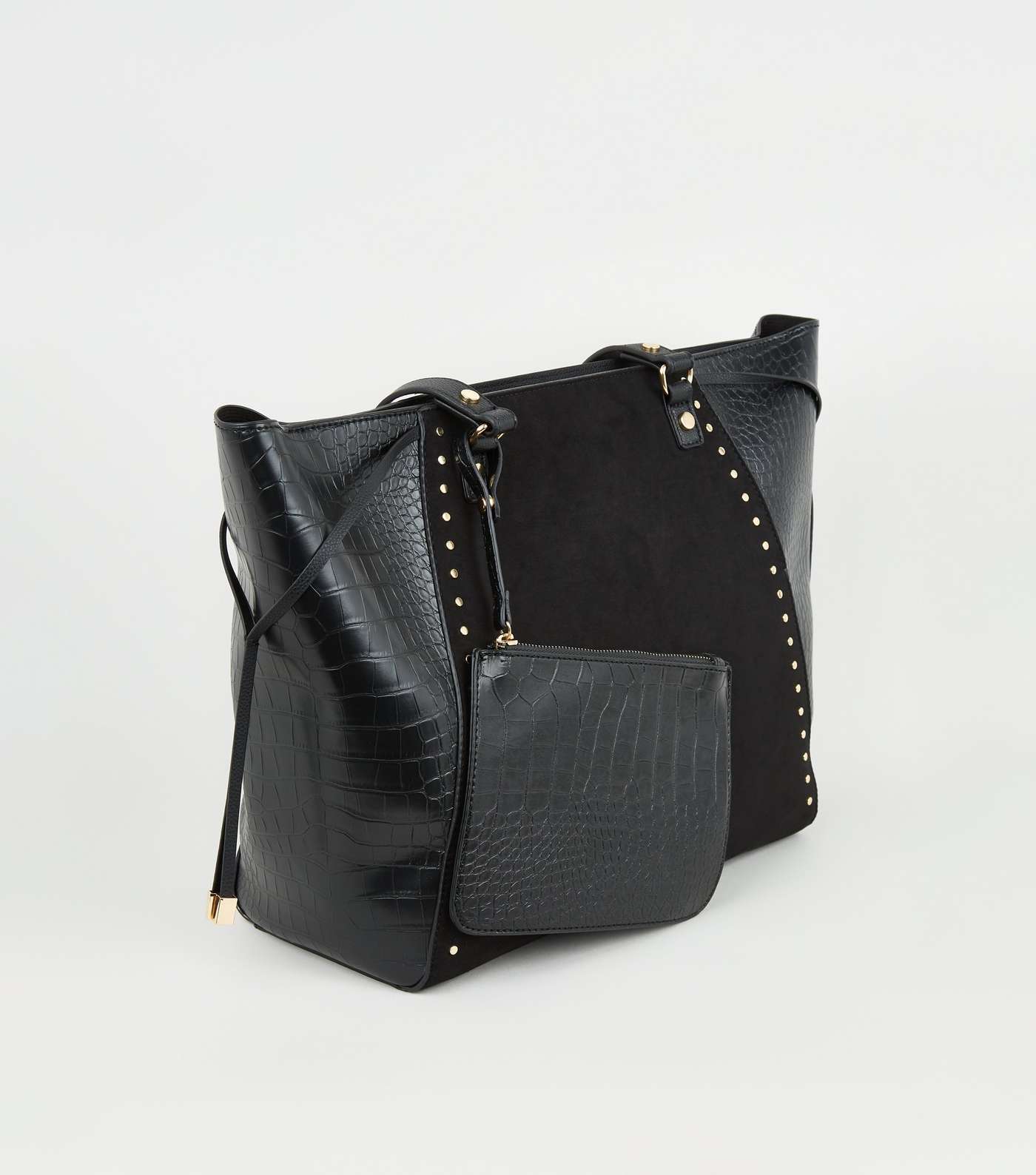 Black Tote Bag with Detachable Purse Image 3
