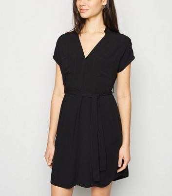 black tunic dress
