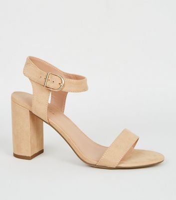 camel block heels