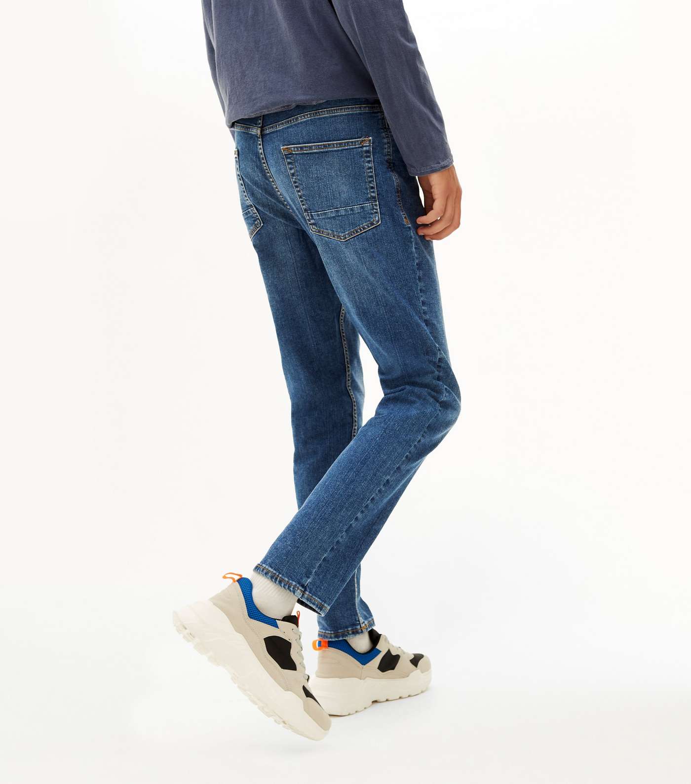 Blue Slim Stretch Jeans Image 5