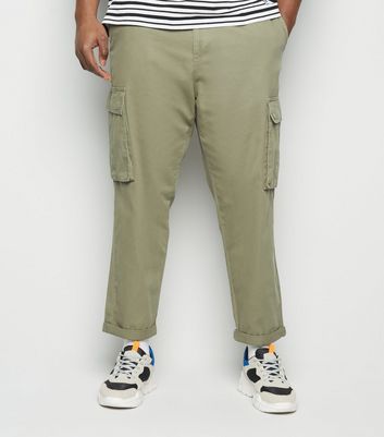 New Look cuffed cargo pants in khaki  ShopStyle