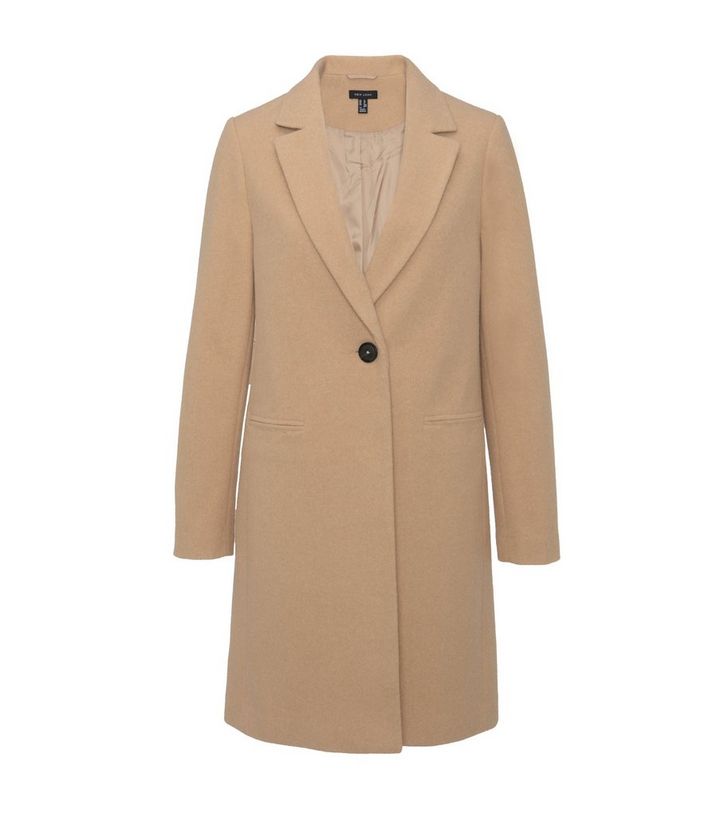 Camel Revere Collar Long Coat