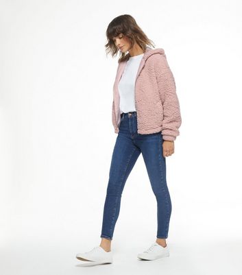 light pink teddy jacket