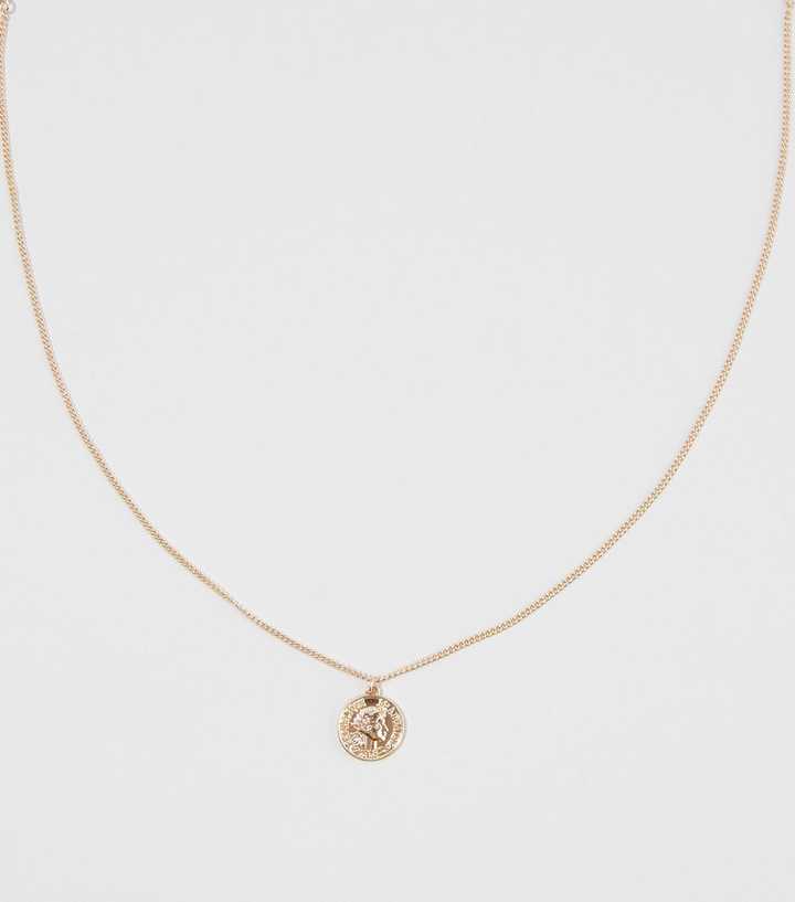 Gold Coin Pendant Necklace