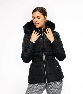 hooded fur puffer coat