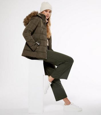 long fitted puffer jacket