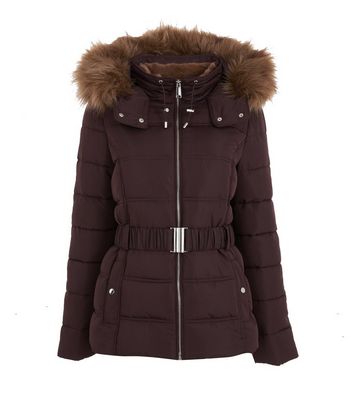 hooded fitted coat