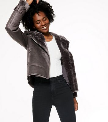 faux aviator jacket womens