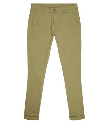 Image of Bellfield Khaki Twill Chinos New Look