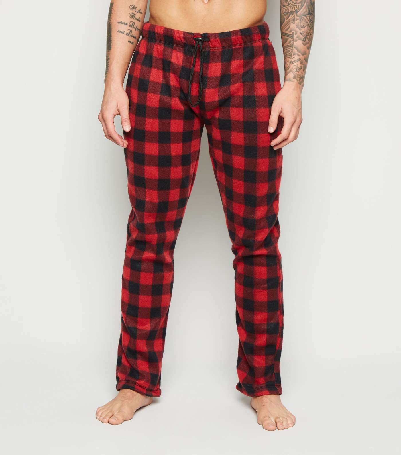 Red Check Fleece Pyjama Bottoms