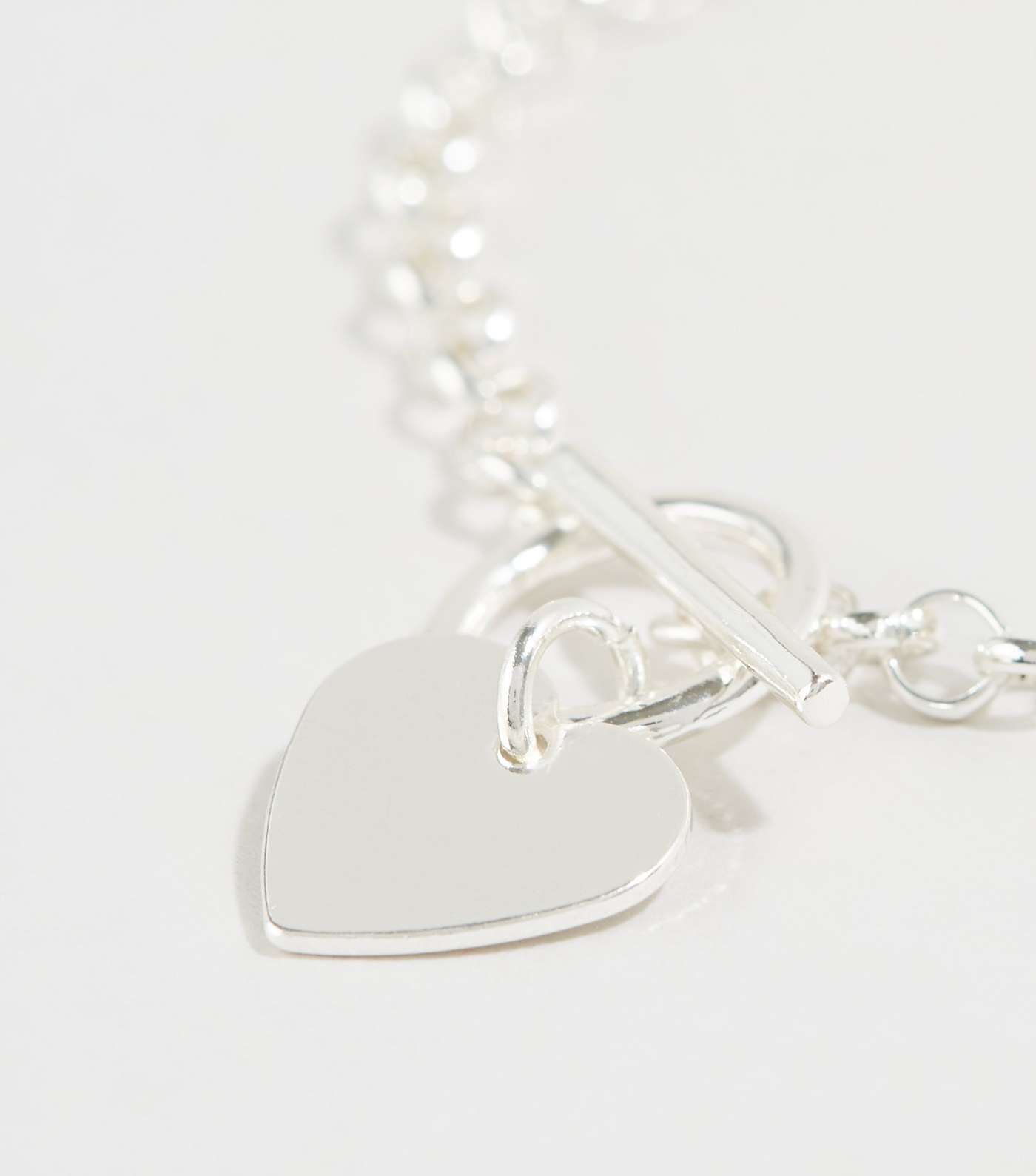 Silver Heart Chain Bracelet Image 3
