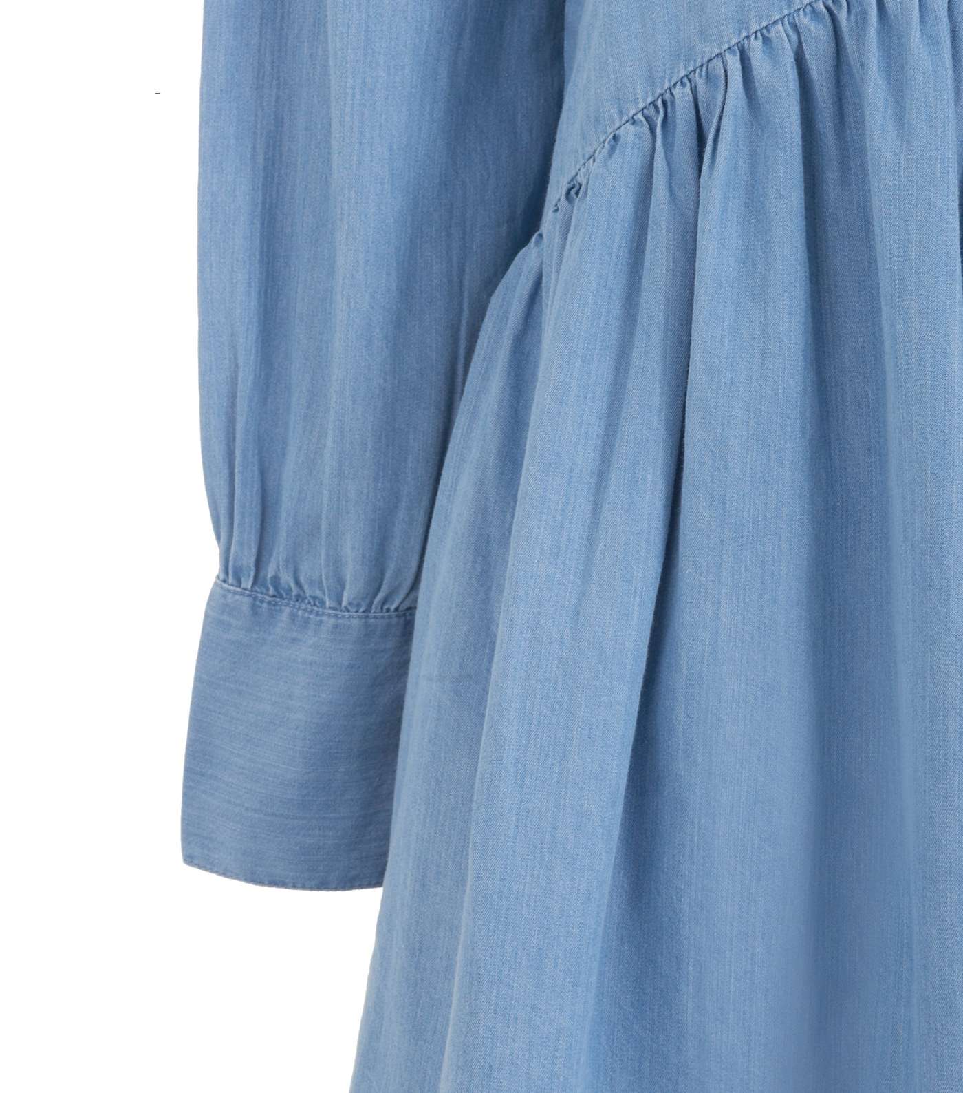 Blue Denim Button Up Smock Dress Image 3