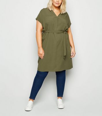 Khaki tunic outlet dress