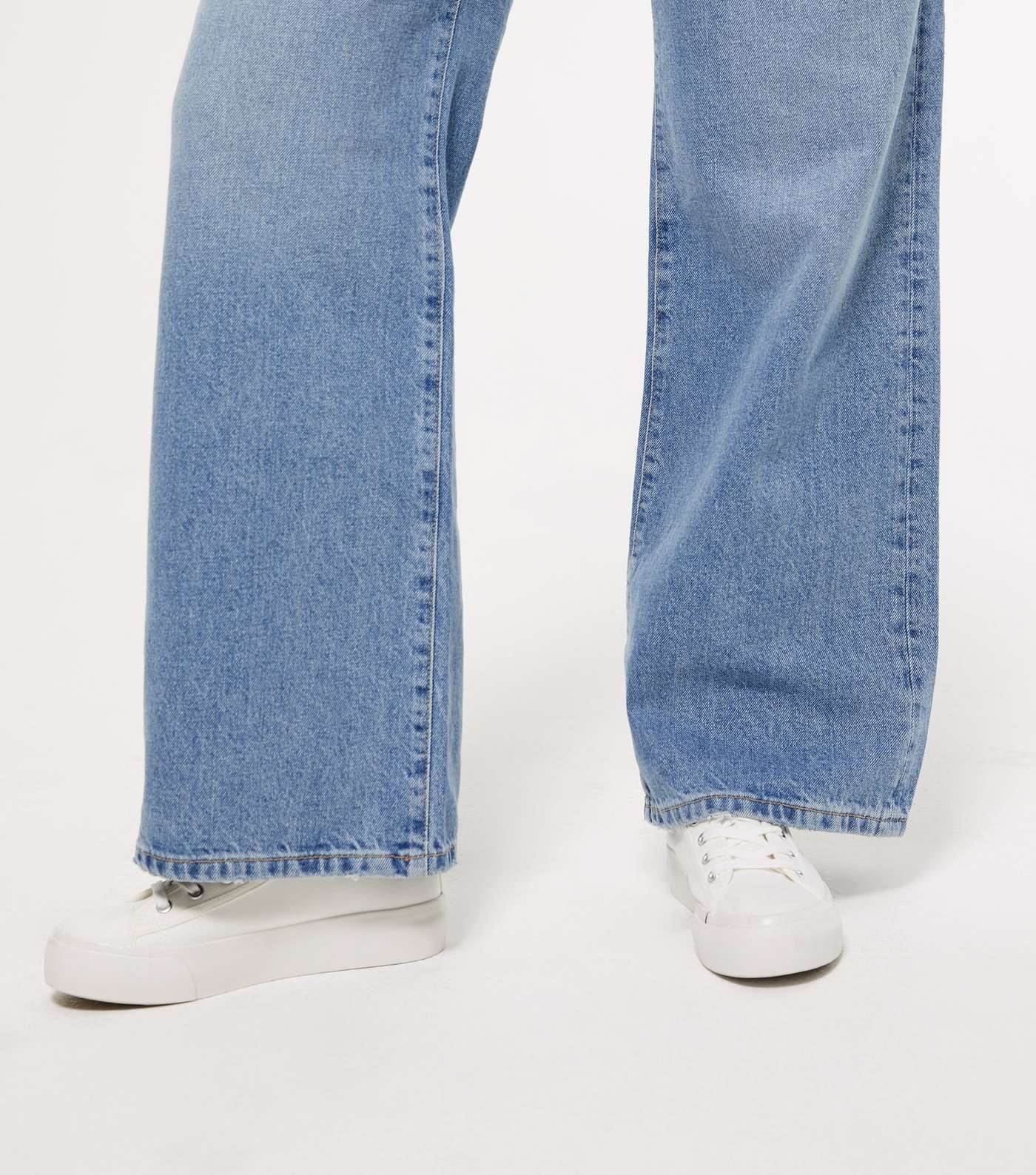 Blue High Waist Adalae Wide Leg Jeans  Image 4