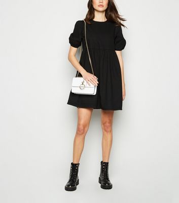 black denim button up dress