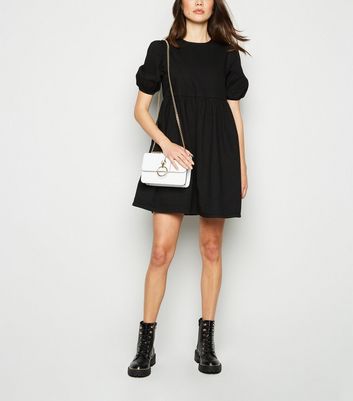 black denim dress new look