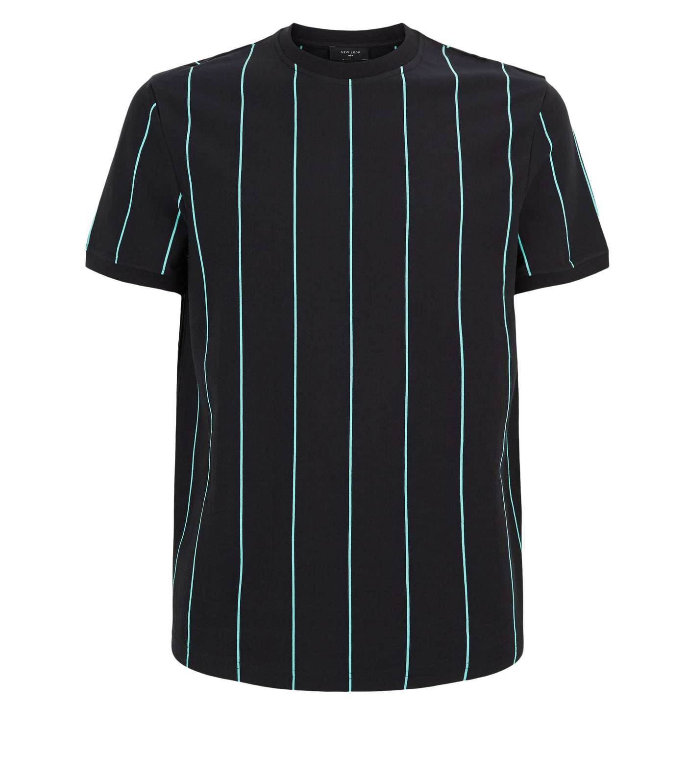 Black Vertical Stripe Crew T-Shirt Image 4
