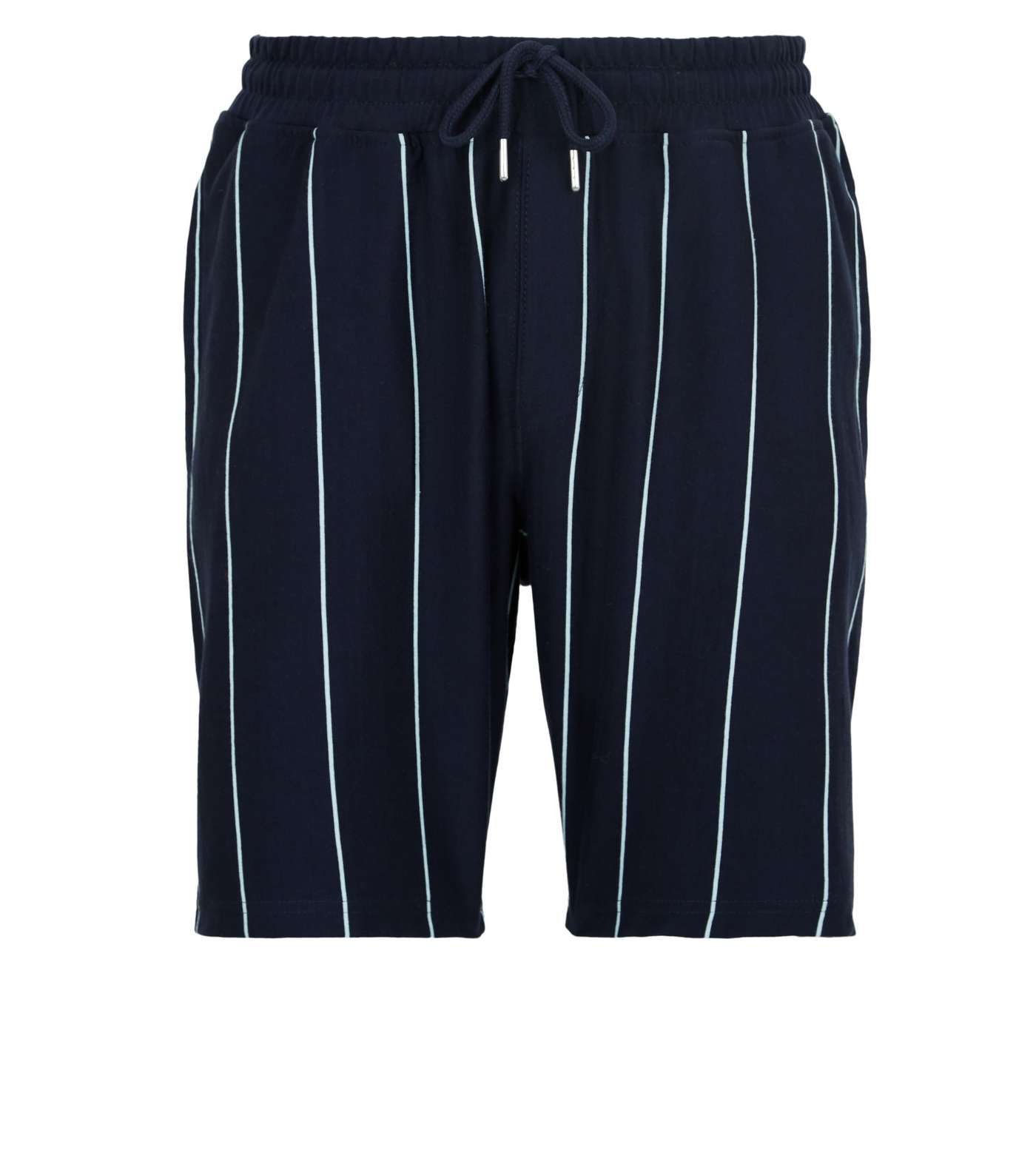 Navy Vertical Stripe Shorts Image 4