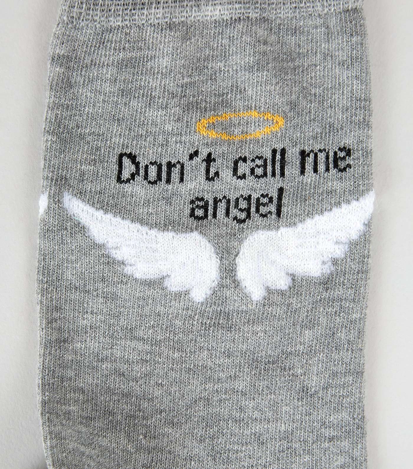 Grey Don't Call Me Angel Slogan Socks Image 3
