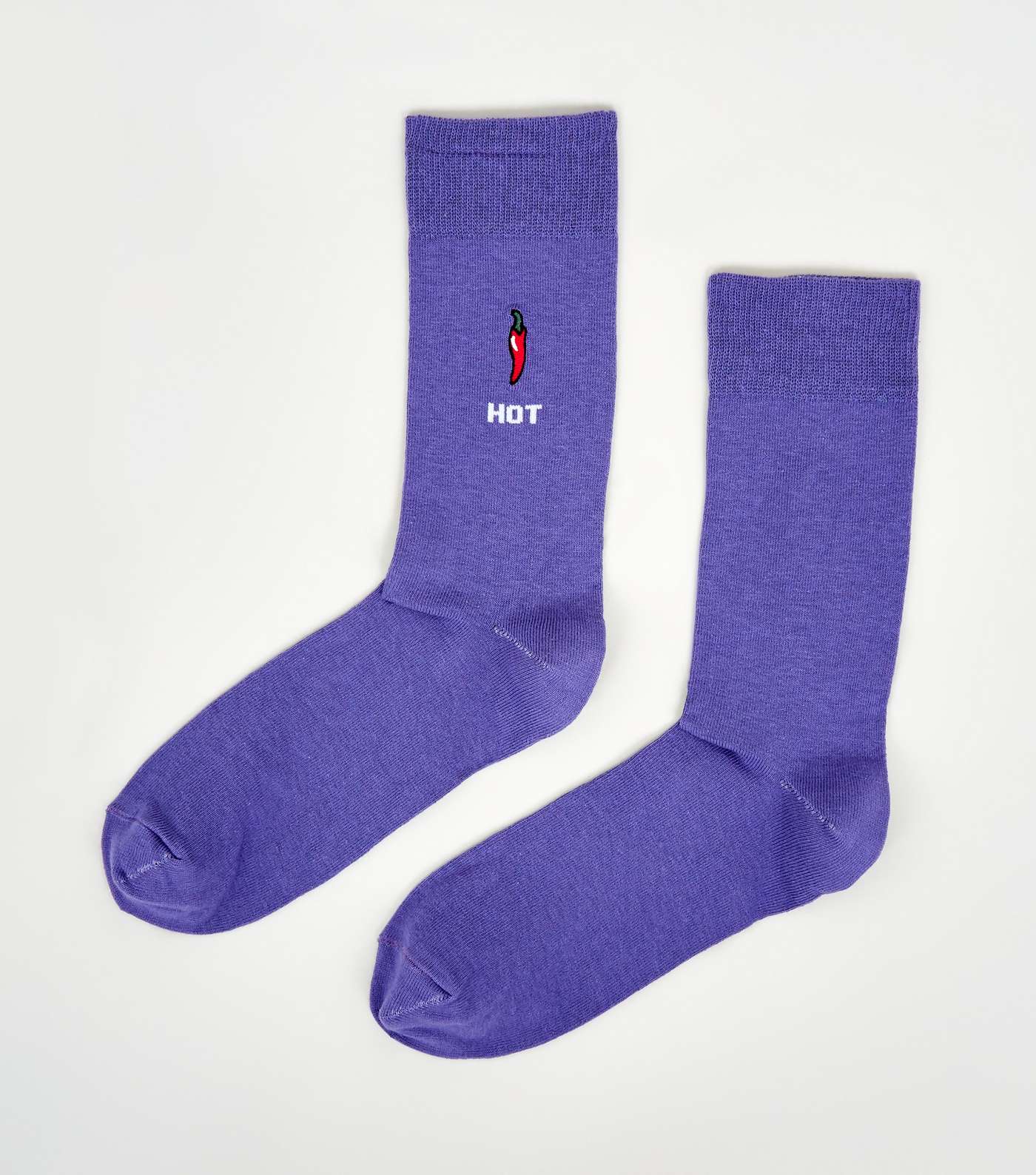 Purple Hot Chilli Slogan Socks