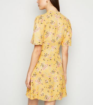new look yellow dress uk