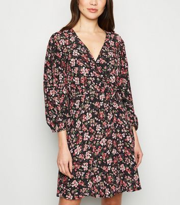 new look wrap floral dress