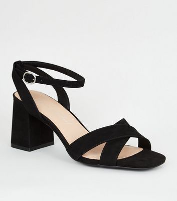 new look black wide fit heels