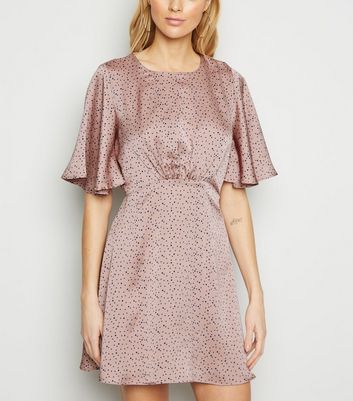 pale pink tea dress