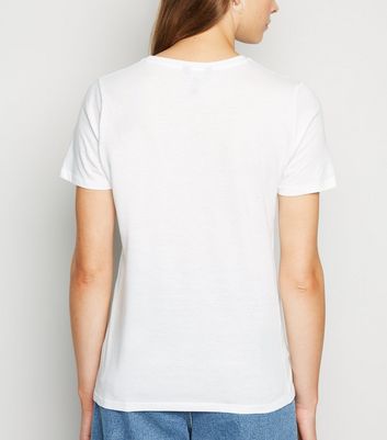 RE/DONE Baumwolle T-Shirt mit Slogan-Print in Weiß Damen Bekleidung Oberteile T-Shirts 