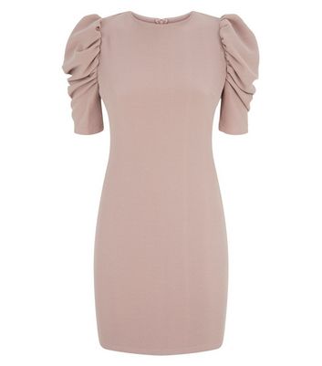 Image of AX Paris Pink Puff Sleeve Bodycon Dress New Look