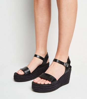 new look black espadrilles