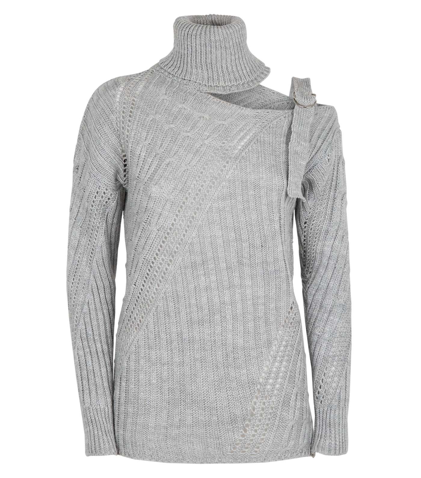 Cameo Rose Grey Cut Out Jumper Image 4