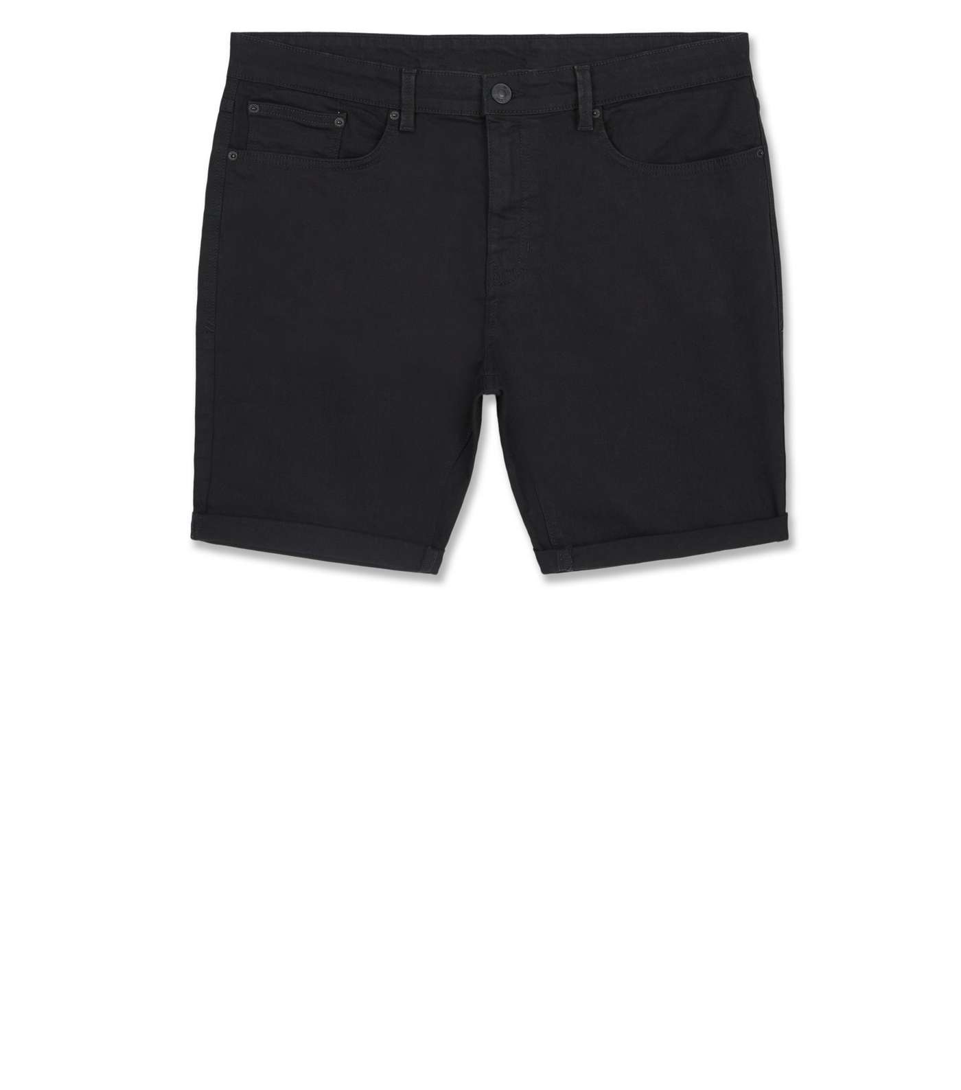 Plus Size Black Denim Shorts 