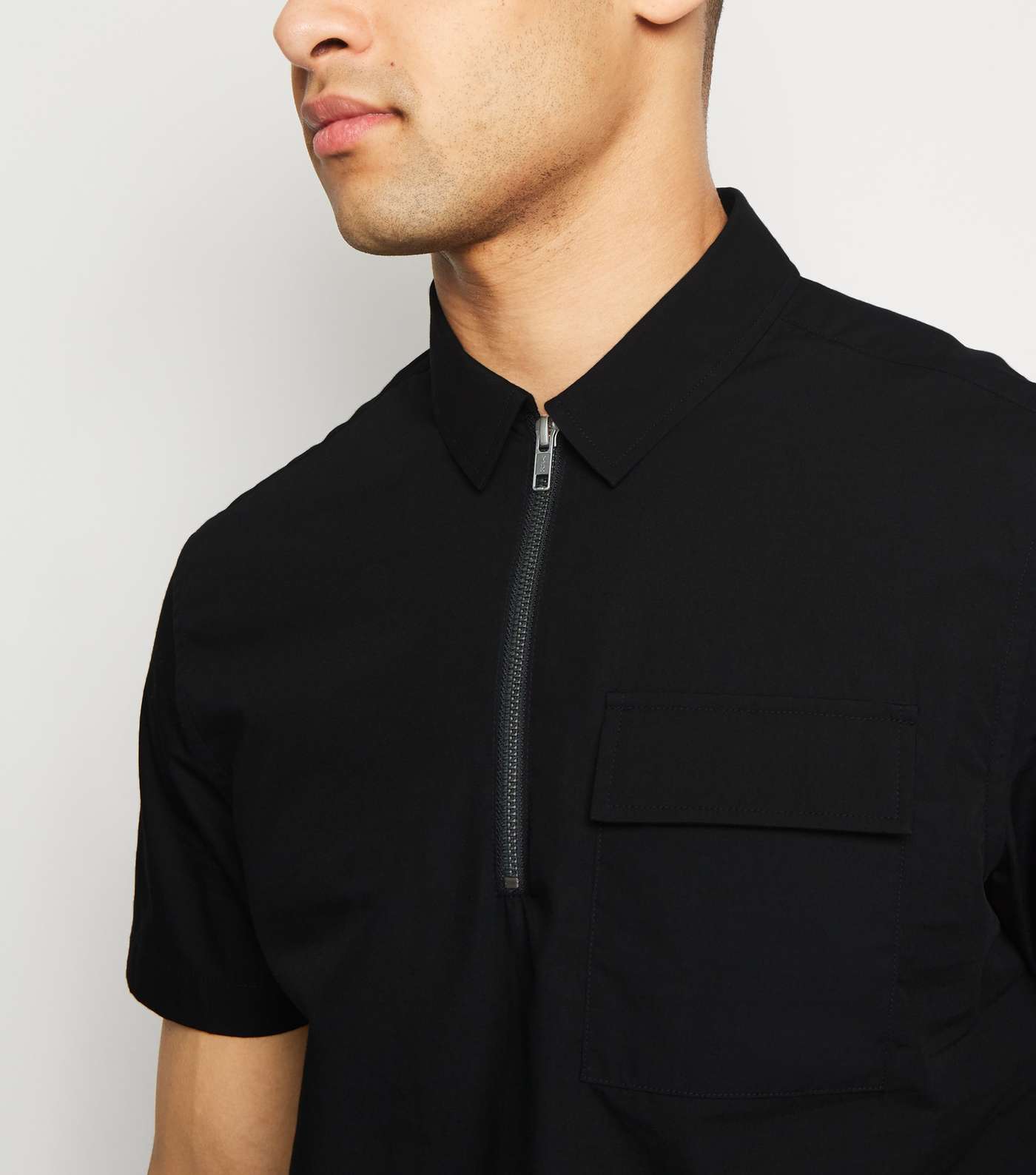 Black Short Sleeve Utility Shirt Image 5
