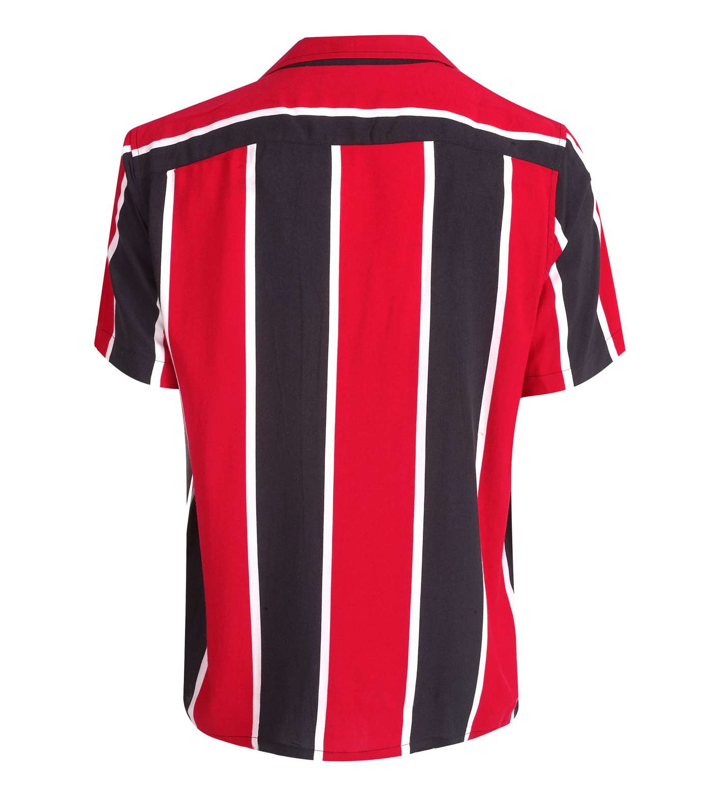 Plus Size Red Stripe Short Sleeve Shirt Image 2