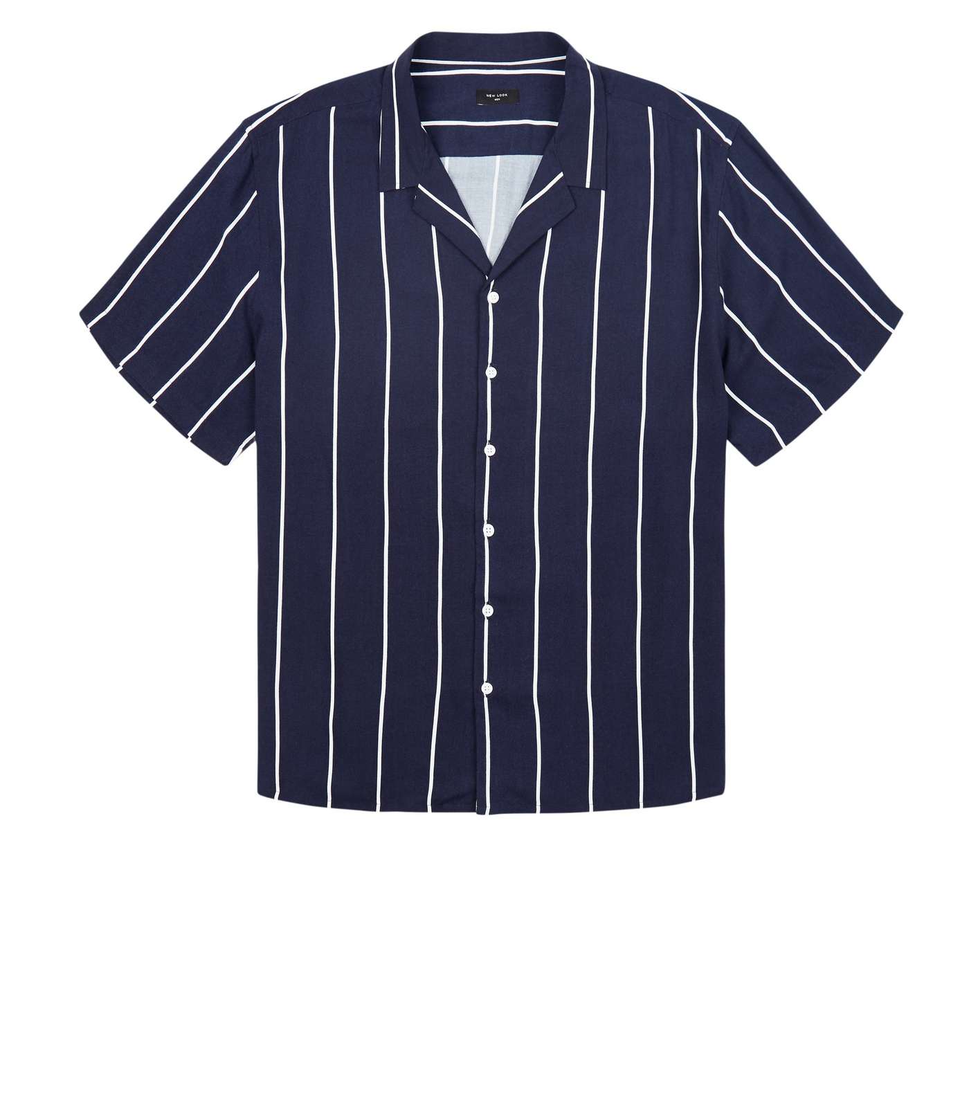Plus Size Navy Stripe Short Sleeve Shirt Image 4