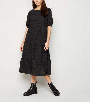 new look black midi dress