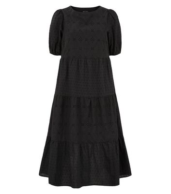 puff sleeve broderie dress