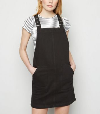 Denim pinafore dress knee length hotsell