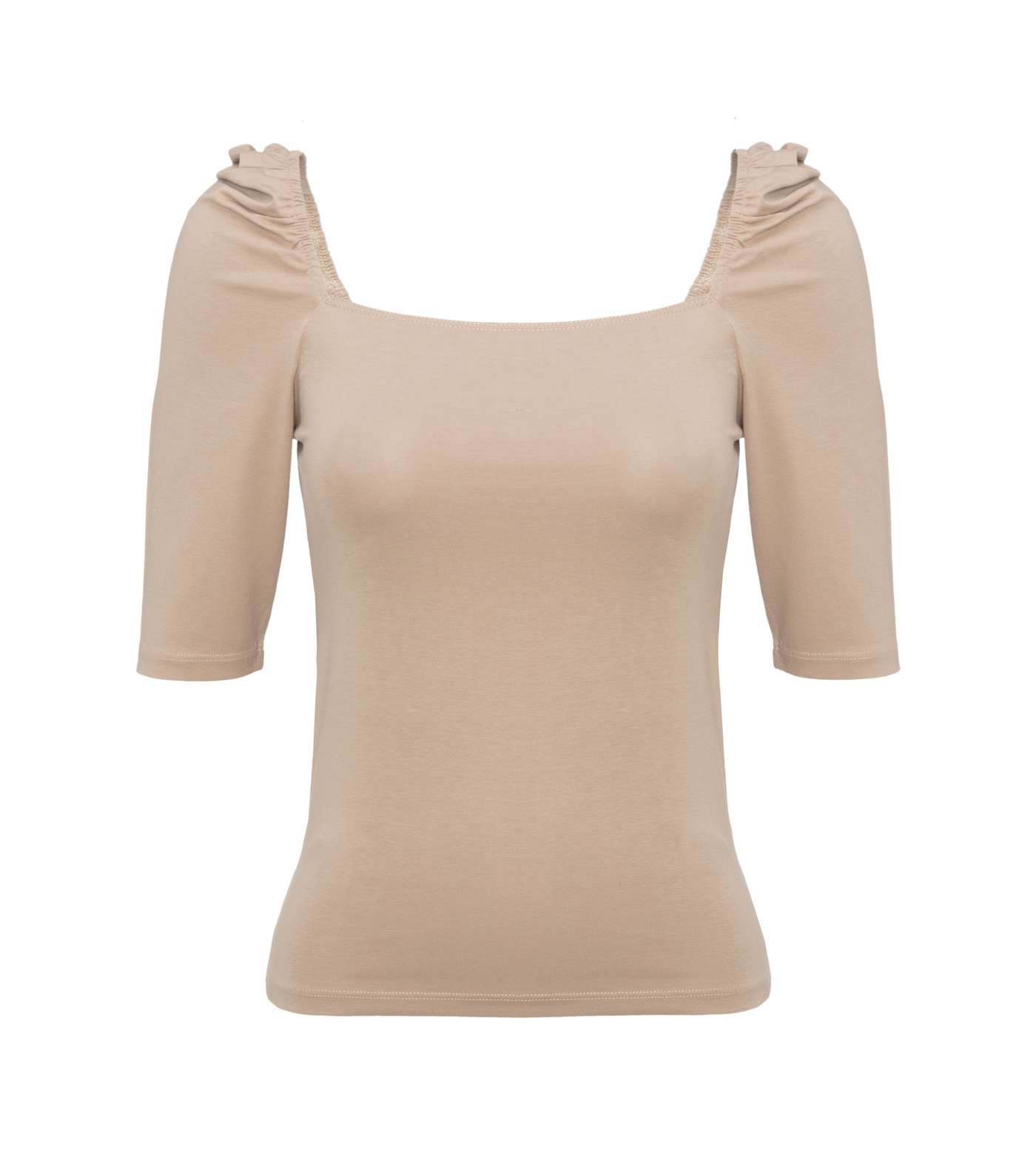 Mink Square Neck Puff Sleeve Top