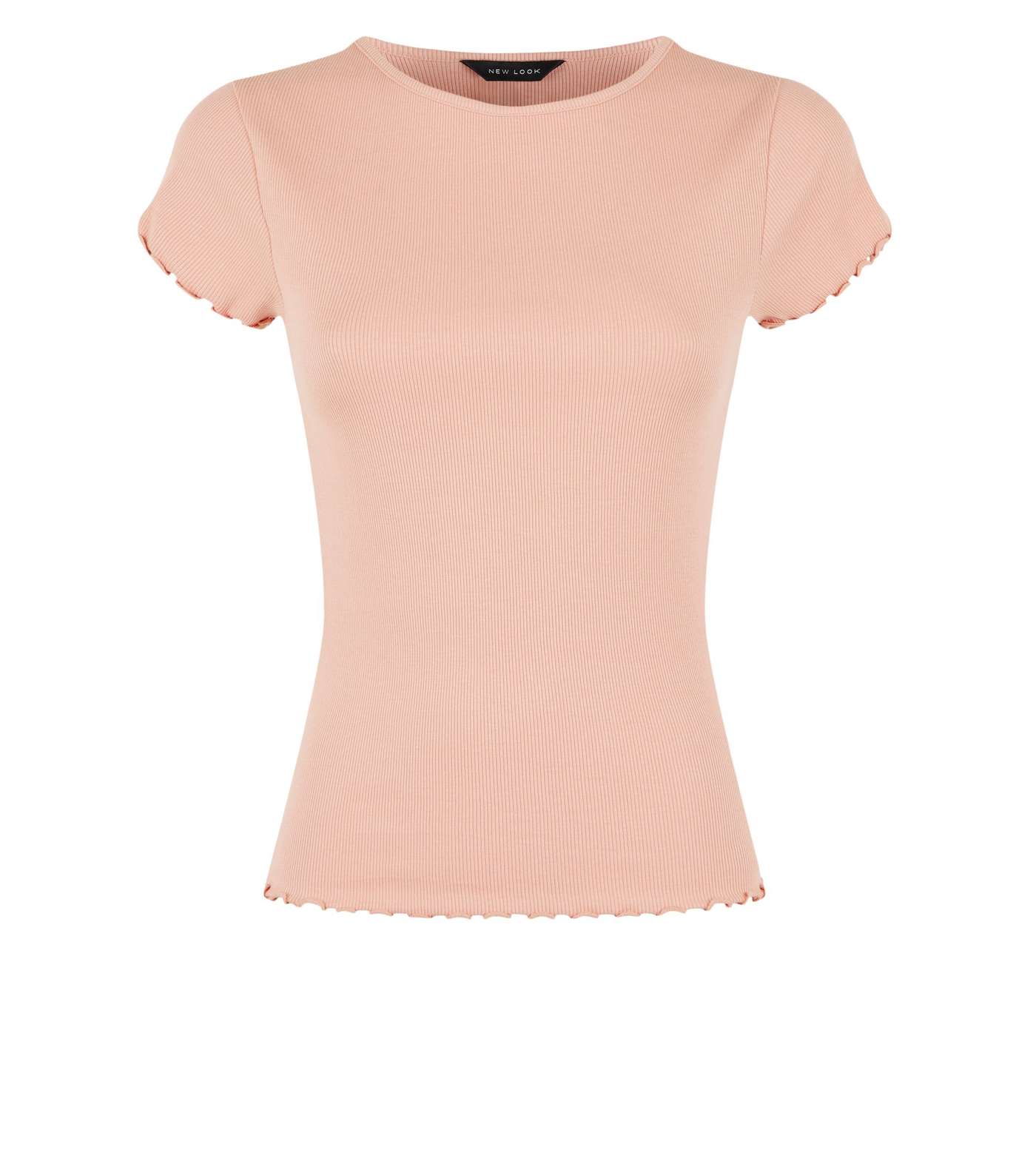 Pink Frill Trim Cap Sleeve T-Shirt Image 4