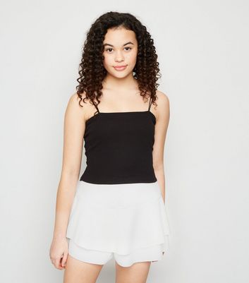 White skort shop new look