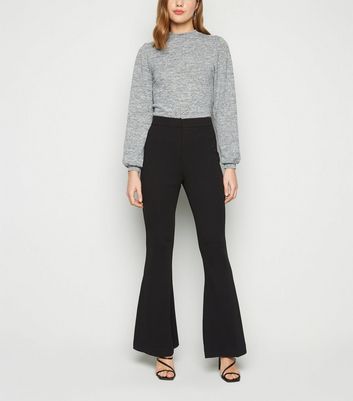 black flared trousers new look